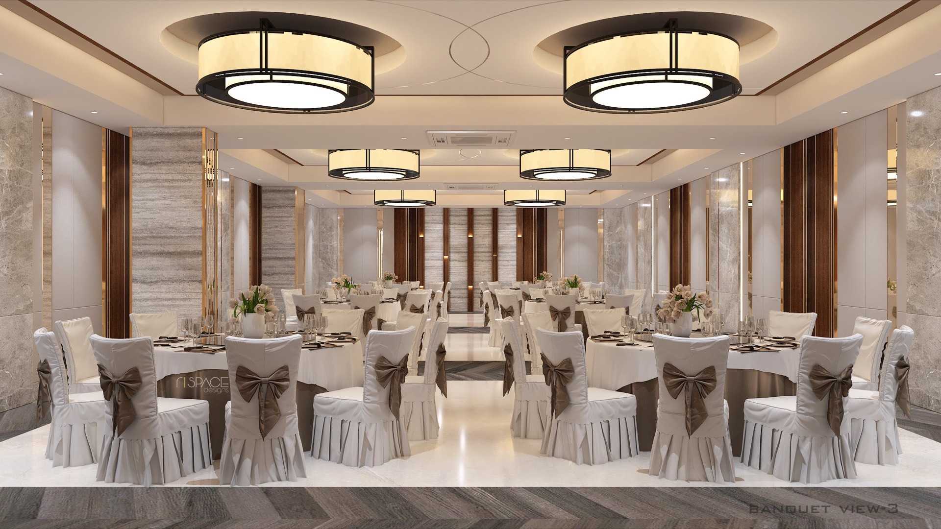 Banquet hall setup